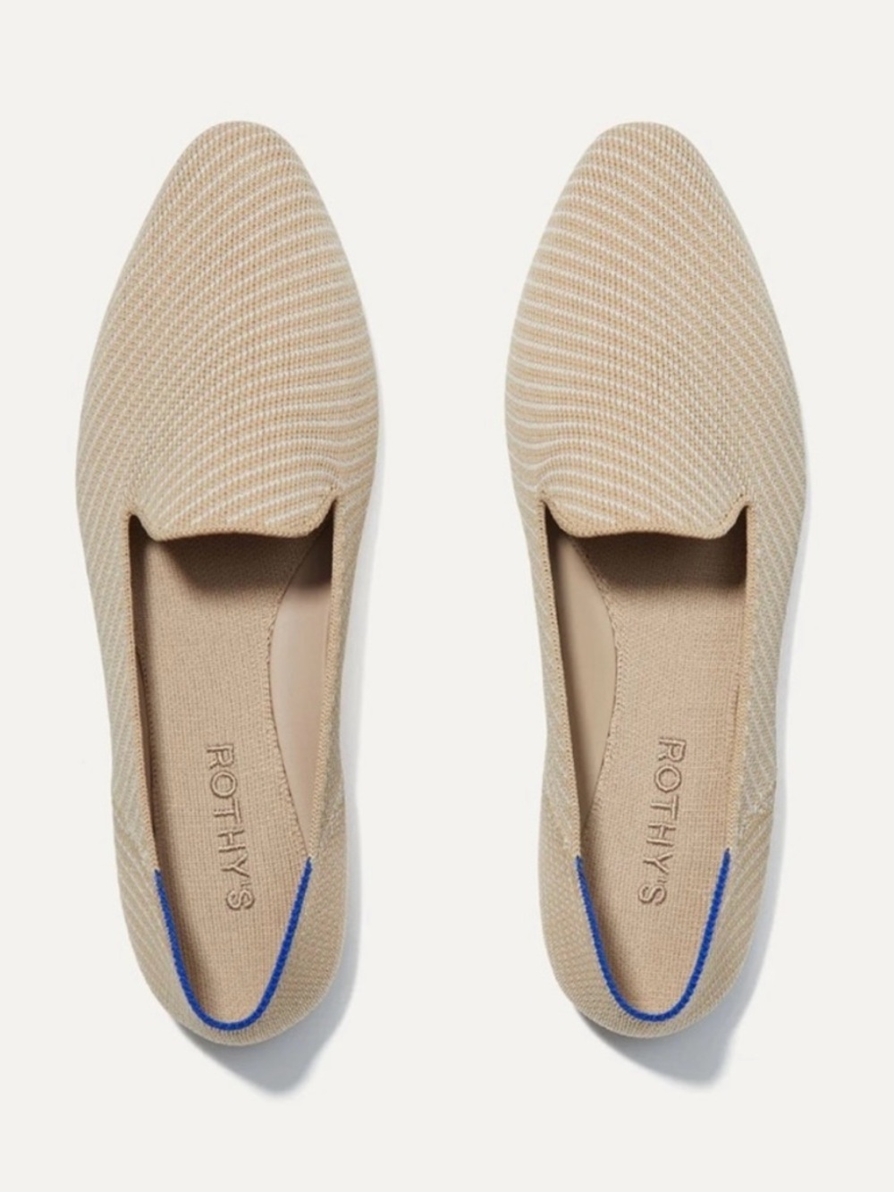 Rothy’s The Loafer Chai Twill Size 12 NIB Pointed Toe Slip On Flats
